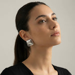 Load image into Gallery viewer, Polished Square Studs