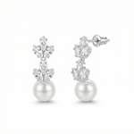 Load image into Gallery viewer, Crystal Leaf Pearl Drops