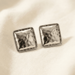 Load image into Gallery viewer, Polished Square Studs