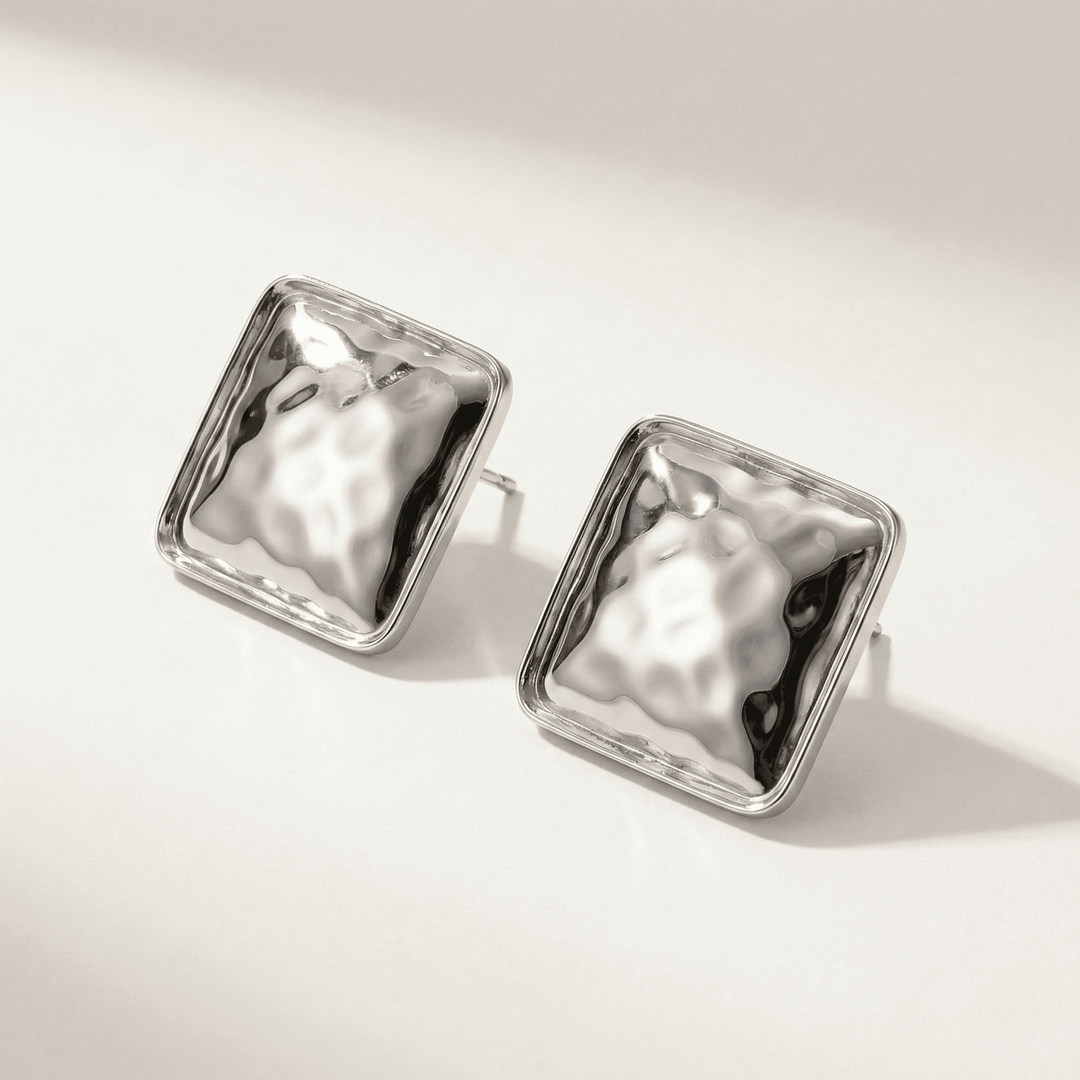 Polished Square Studs