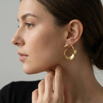 Load image into Gallery viewer, Sculpted Wave Hoops